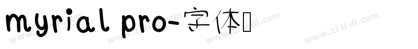 myrial pro字体转换